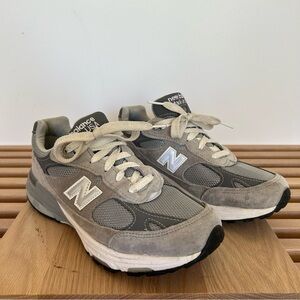 New Balance '993' Shoes - Made in USA - Grey/White, Size 7.5